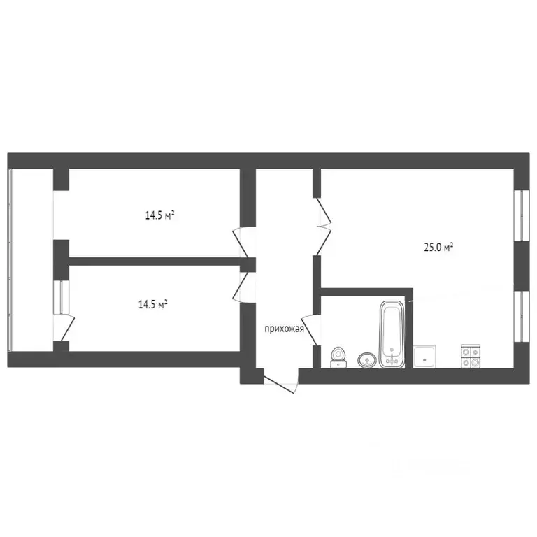 3-к кв. Калужская область, Калуга ул. Гурьянова, 69к2 (76.6 м) - Фото 2