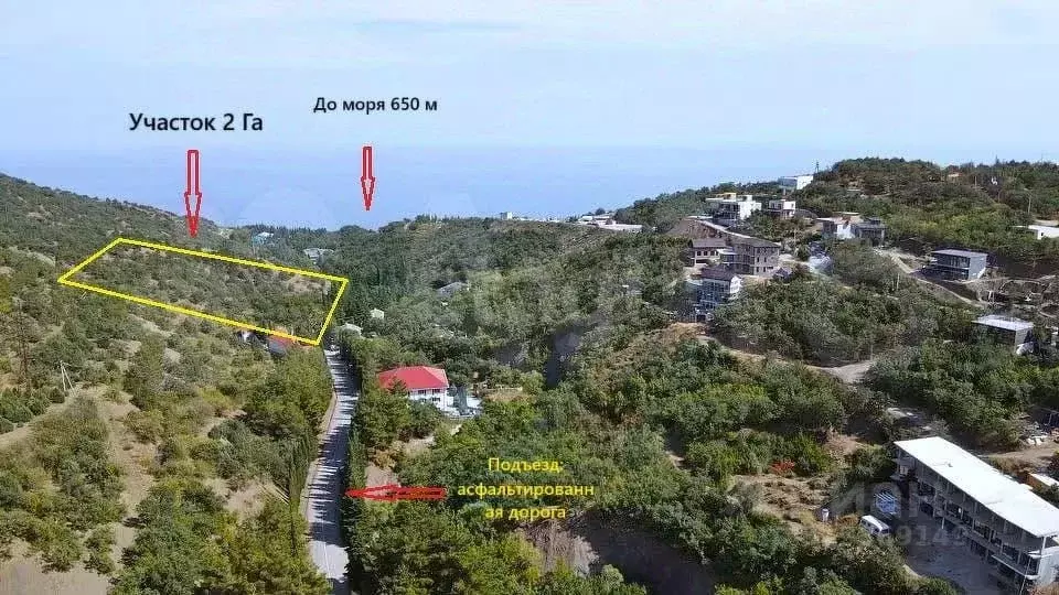 Участок в Крым, Алушта муниципальный округ, пос. Семидворье ул. ... - Фото 2