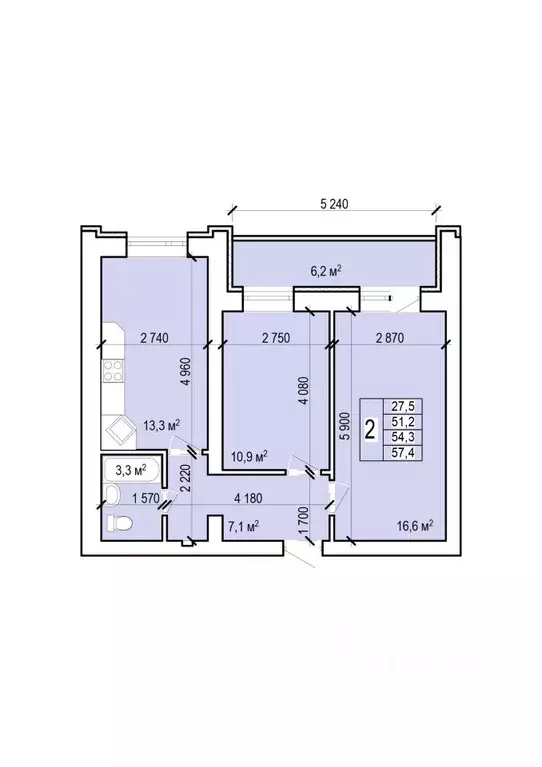 2-к кв. Саратовская область, Энгельс Новобазарная ул., 4 (57.4 м) - Фото 0