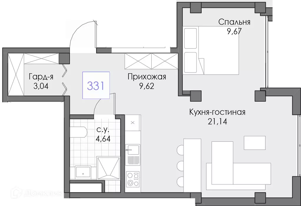 Продаётся 2-к квартира, 48.11 м - Фото 0