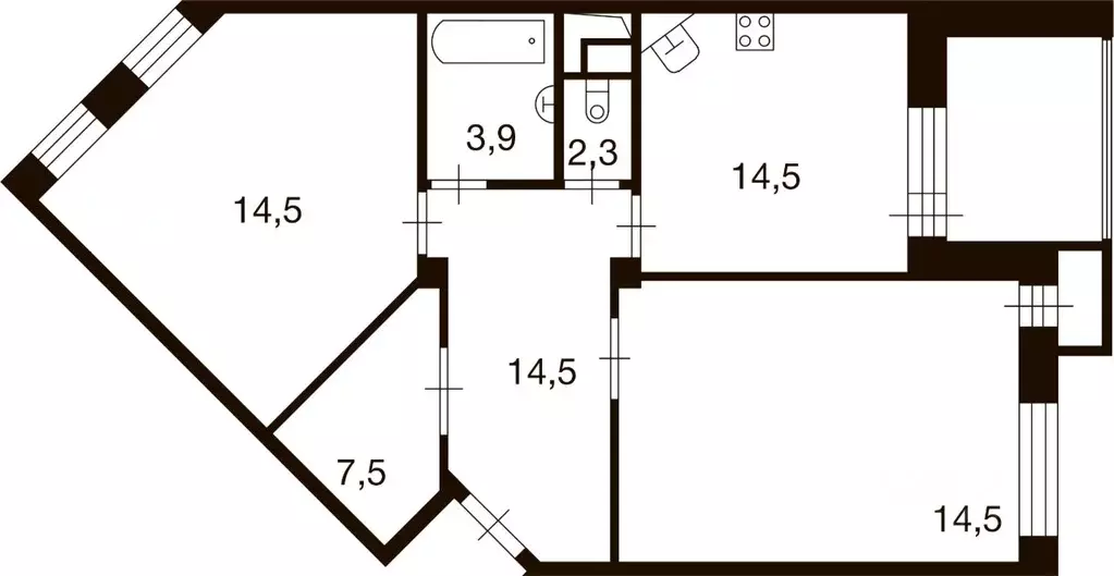 2-к кв. Москва д. Ивановское, ул. Семена Гордого, 10 (72.5 м) - Фото 0