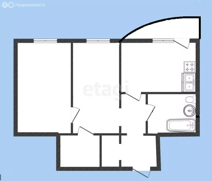 2-комнатная квартира: Иркутск, Дальневосточная улица, 108 (63.5 м) - Фото 0