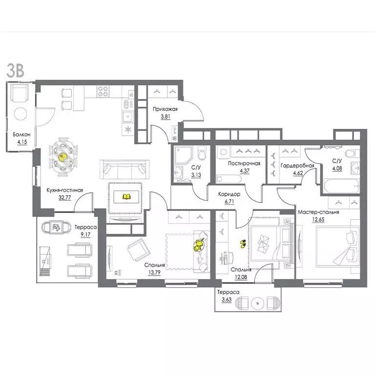 3-комнатная квартира: Тульская область, Щёкино, Ясенковский проезд, 17 ... - Фото 1