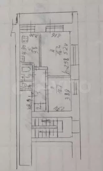 2-к. квартира, 46 м, 2/2 эт. - Фото 0