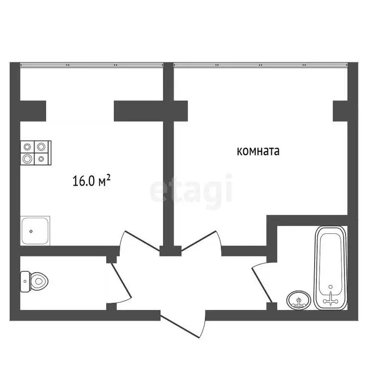 1-комнатная квартира: Пятигорск, улица Пестова, 9 (44.6 м) - Фото 0