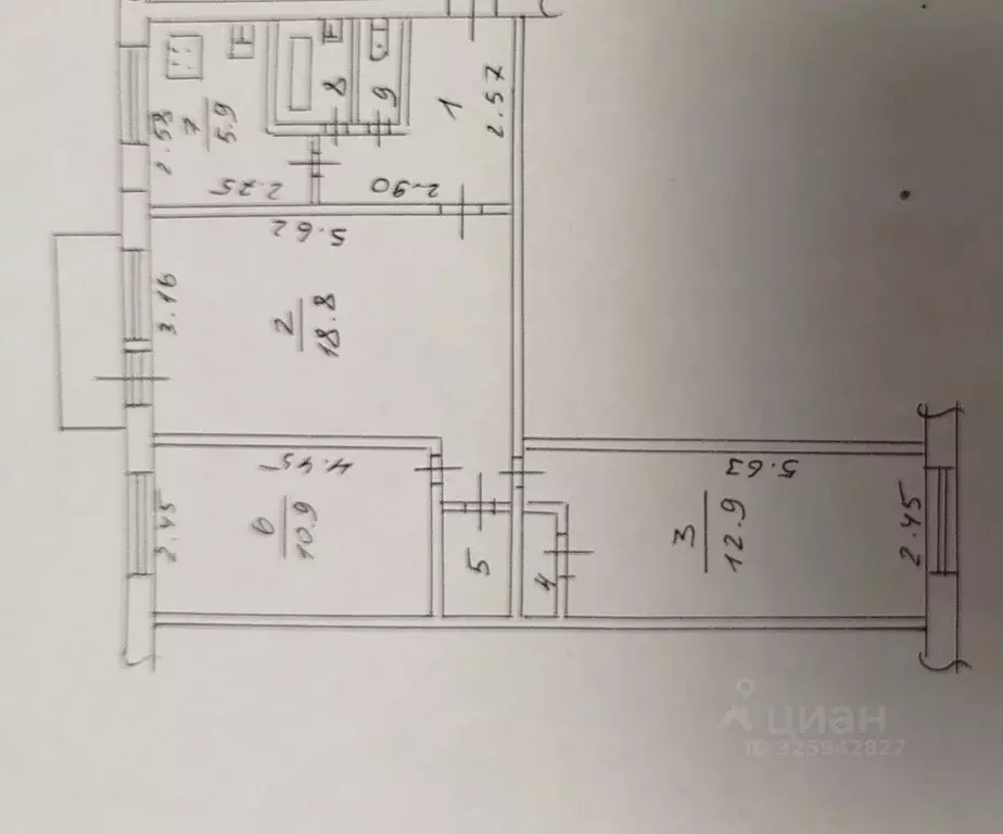 3-к кв. Новгородская область, Великий Новгород ул. Белова, 12 (58.8 м) - Фото 2