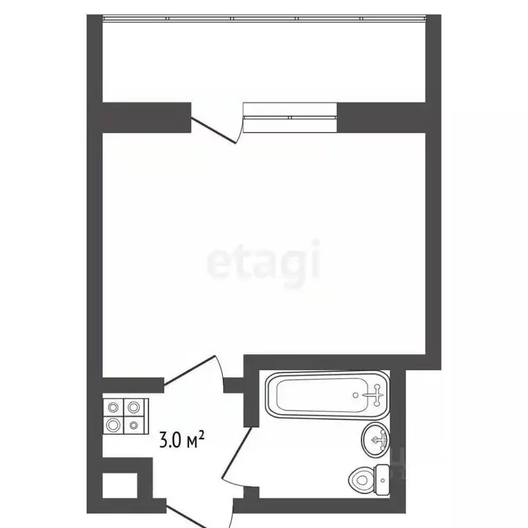 1-к кв. Тюменская область, Тюмень Олимпийская ул., 20 (14.0 м) - Фото 2