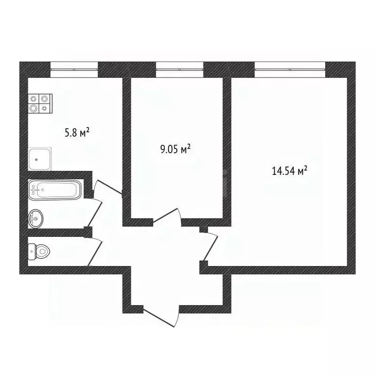 2-к кв. Нижегородская область, Нижний Новгород ул. Переходникова, 11 ... - Фото 2