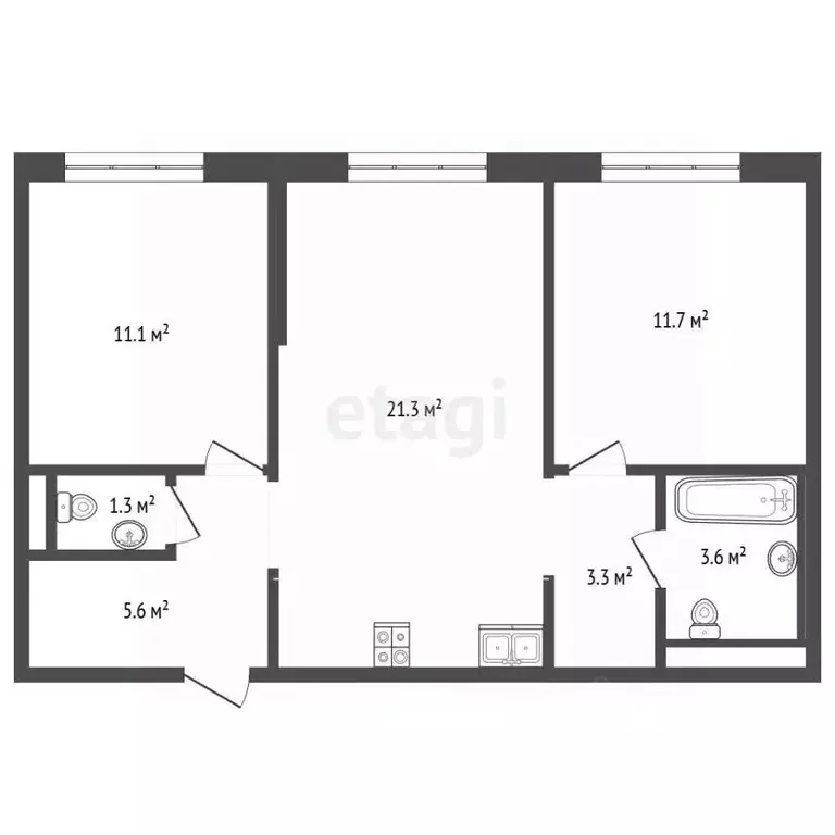 2-к кв. Москва Тагильская ул., 3к3 (57.9 м) - Фото 1