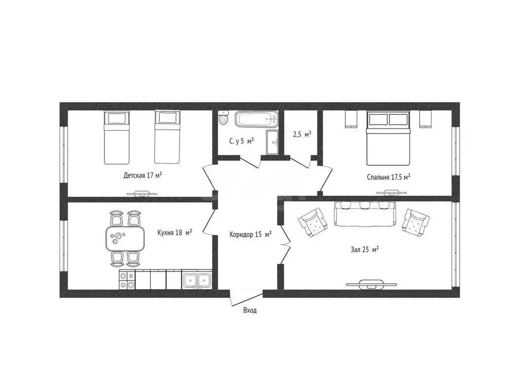 3-комнатная квартира: Махачкала, Грязелечебная улица, 48Ак3 (100 м) - Фото 1
