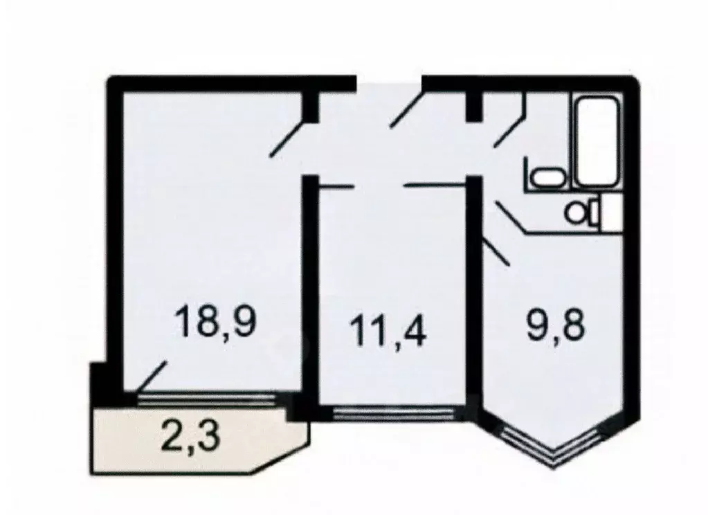 2-к кв. Московская область, Ленинский городской округ, Бутово пгт ... - Фото 2