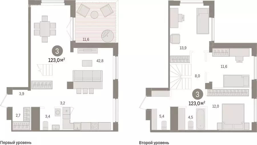 3-комнатная квартира: Новосибирск, улица Аэропорт (122.98 м) - Фото 1