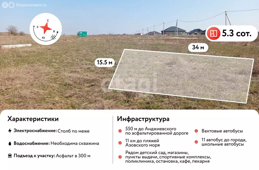 Участок в Темрюк, улица Карла Маркса (5.2 м) - Фото 1