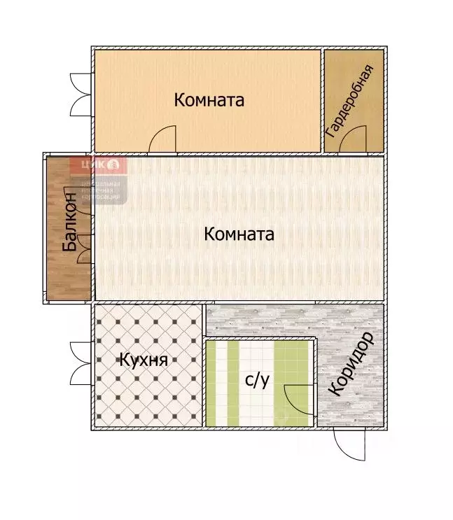 2-к кв. Рязанская область, Рязань ул. Новикова-Прибоя, 18 (43.6 м) - Фото 1