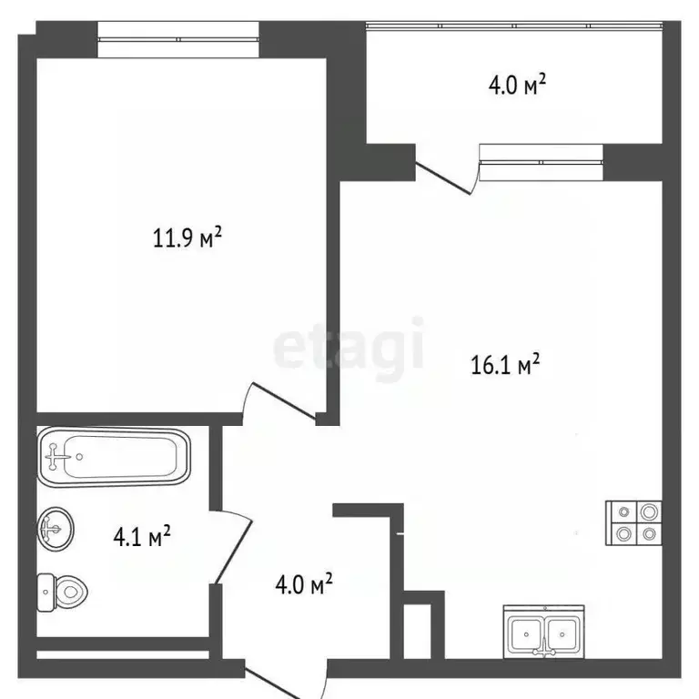 1-к кв. Свердловская область, Екатеринбург ул. Лучистая, 8 (35.8 м) - Фото 2