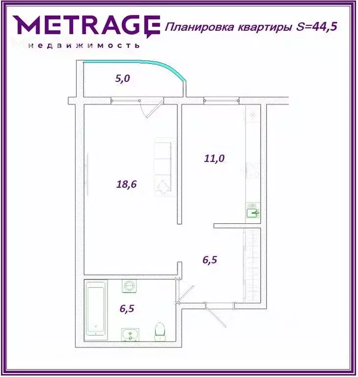 1-к кв. Новосибирская область, Новосибирск ул. Кропоткина, 116/1 (44.5 ... - Фото 0