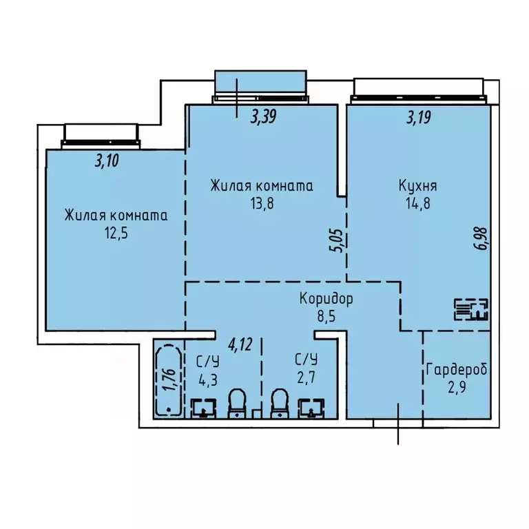 2-к кв. Иркутская область, Иркутск Култукская ул., 16 (60.5 м) - Фото 0