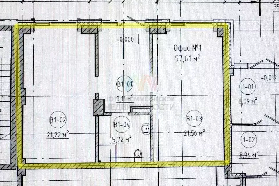 Продажа помещение в ЖК Урбаника 57 м2 - Фото 1