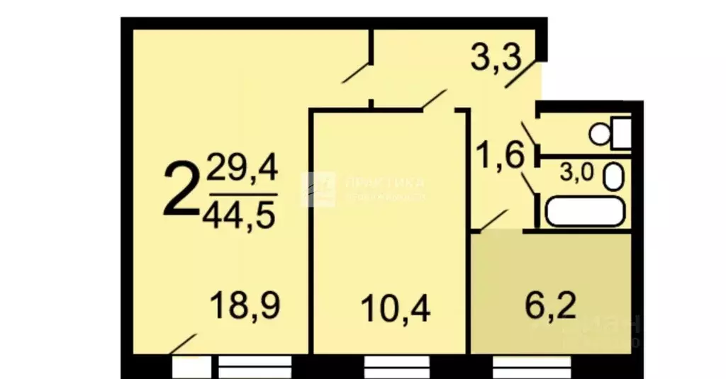 2-к кв. Москва ул. Свободы, 81К2 (44.5 м) - Фото 2