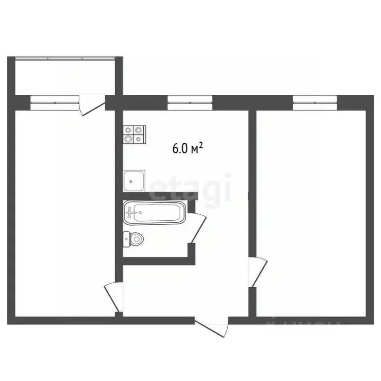 2-к кв. Владимирская область, Муром Ковровская ул., 10 (44.4 м) - Фото 0
