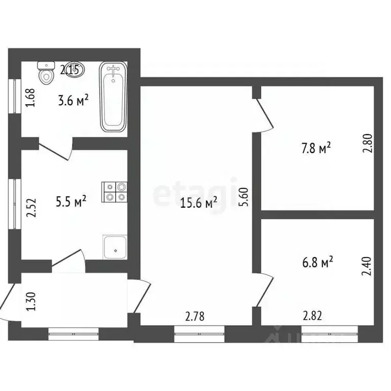 1-к кв. Ростовская область, Аксай ул. Карла Либкнехта, 119к2 (25.0 м) - Фото 1