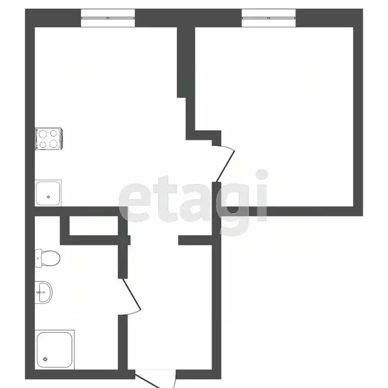 1-к кв. Тюменская область, Тюмень ул. Первооткрывателей, 14 (29.1 м) - Фото 2
