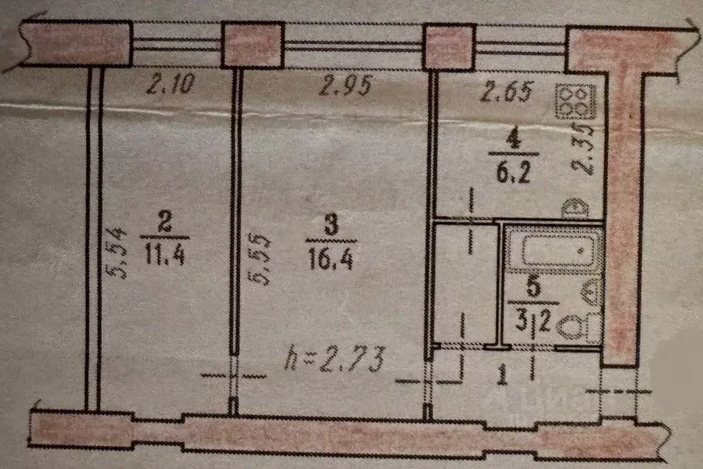 2-к кв. Омская область, Омск Городок Нефтяников мкр, ул. Грозненская, ... - Фото 2