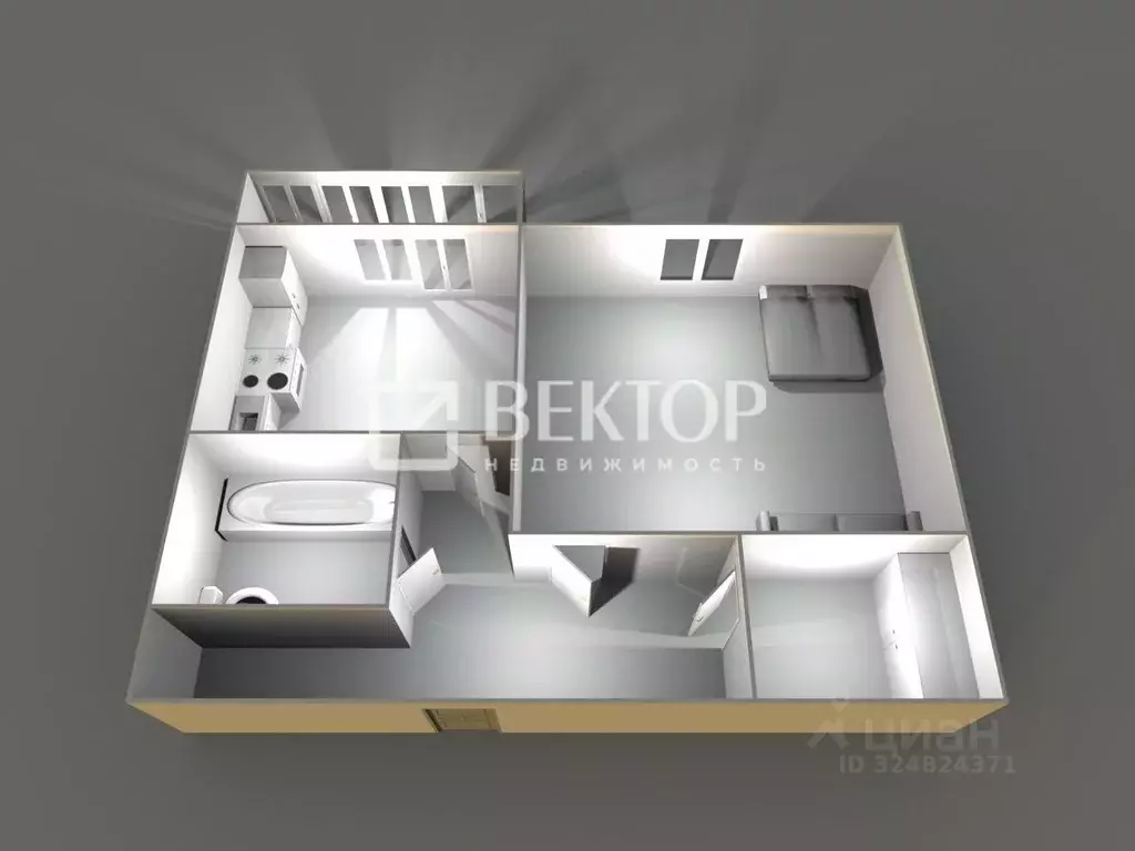 1-к кв. Костромская область, Кострома Транспортная ул., 3Б (40.0 м) - Фото 2