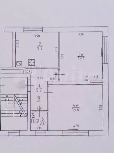 2-к. квартира, 45,9 м, 3/3 эт. - Фото 0