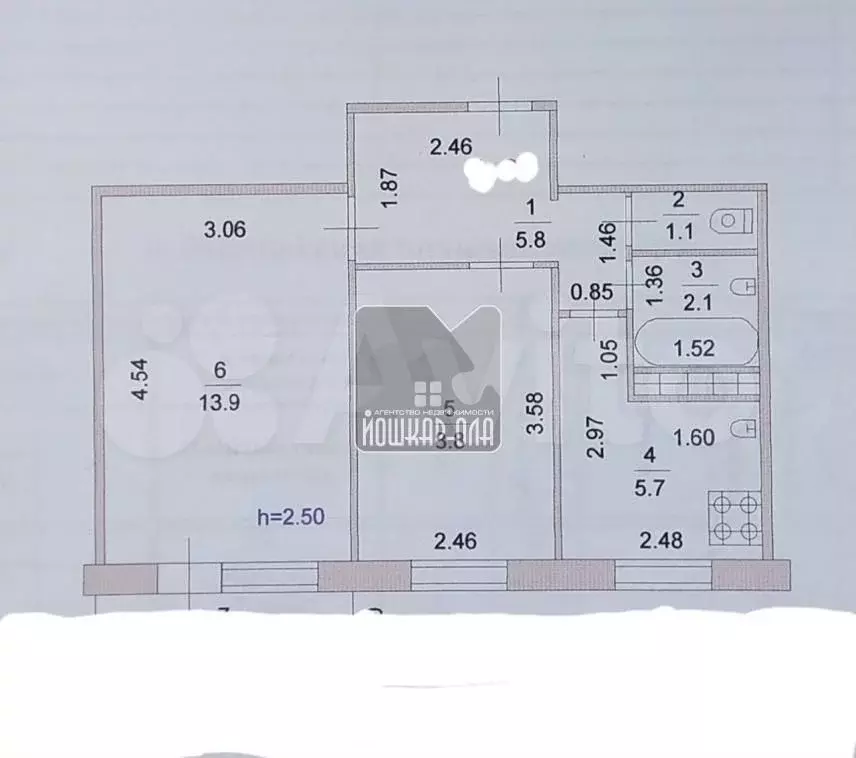 2-к. квартира, 37 м, 2/5 эт. - Фото 0