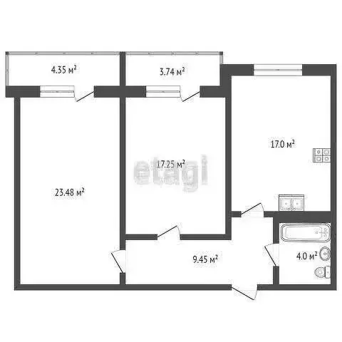 2-комнатная квартира: Махачкала, улица Батырая, 136М (80 м) - Фото 1