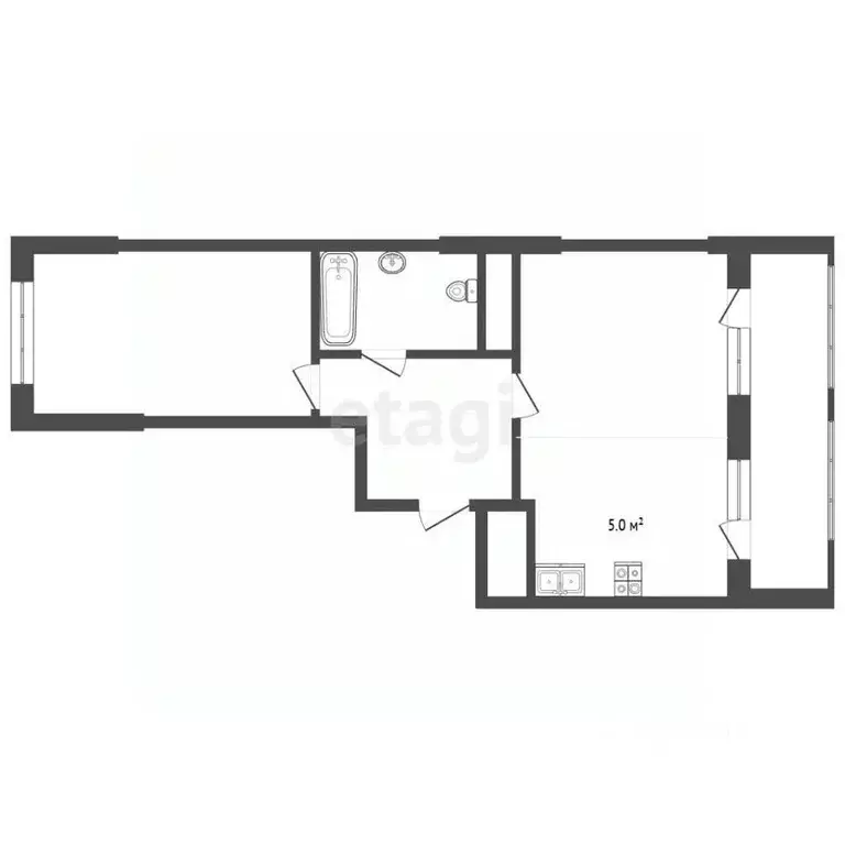 2-к кв. Москва Цимлянская ул., 3к1 (44.9 м) - Фото 2