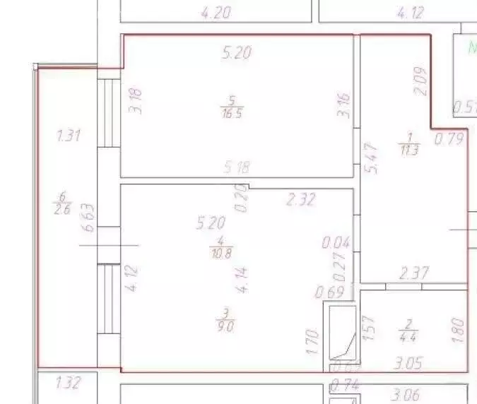 2-комнатная квартира: Казань, улица Родины, 26Б (52 м) - Фото 1