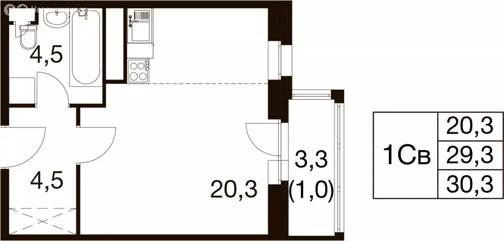 Квартира-студия: Балашиха, микрорайон Гагарина, Проектная улица, 9Ас3 ... - Фото 1