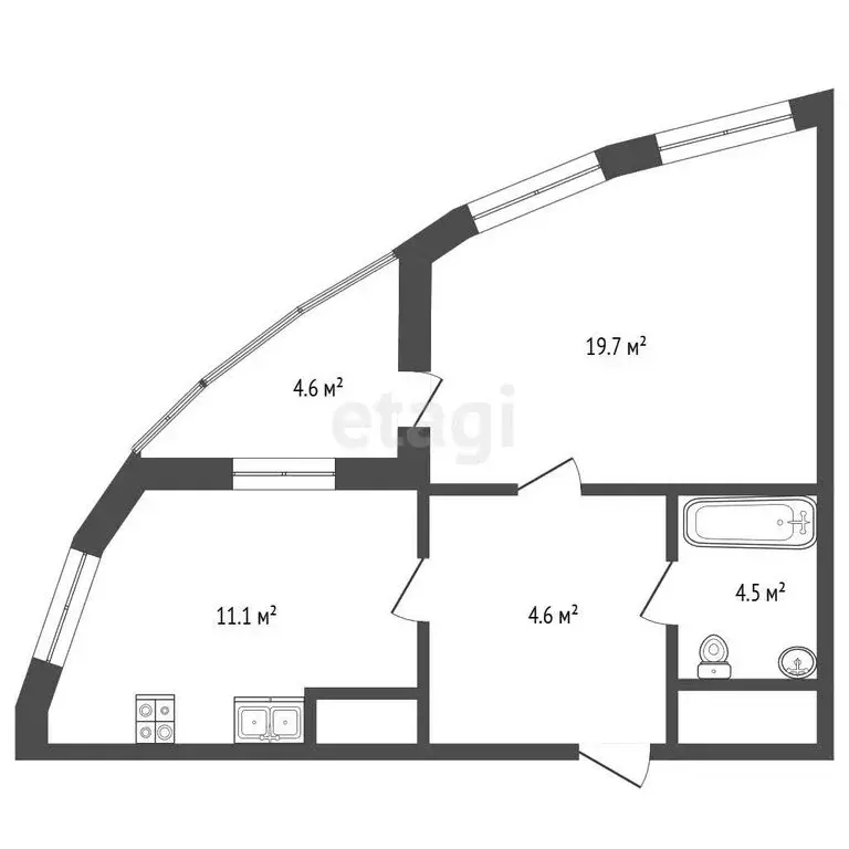 1-комнатная квартира: Балашиха, проспект Ленина, 82к2 (45 м) - Фото 1