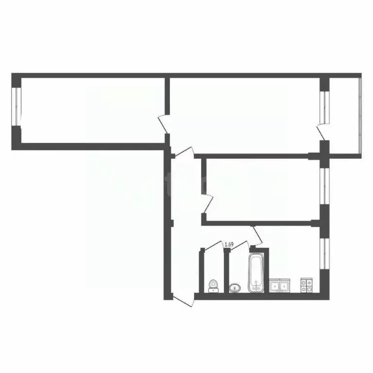 3-к кв. Удмуртия, Ижевск ул. Карла Маркса, 276 (48.4 м) - Фото 2