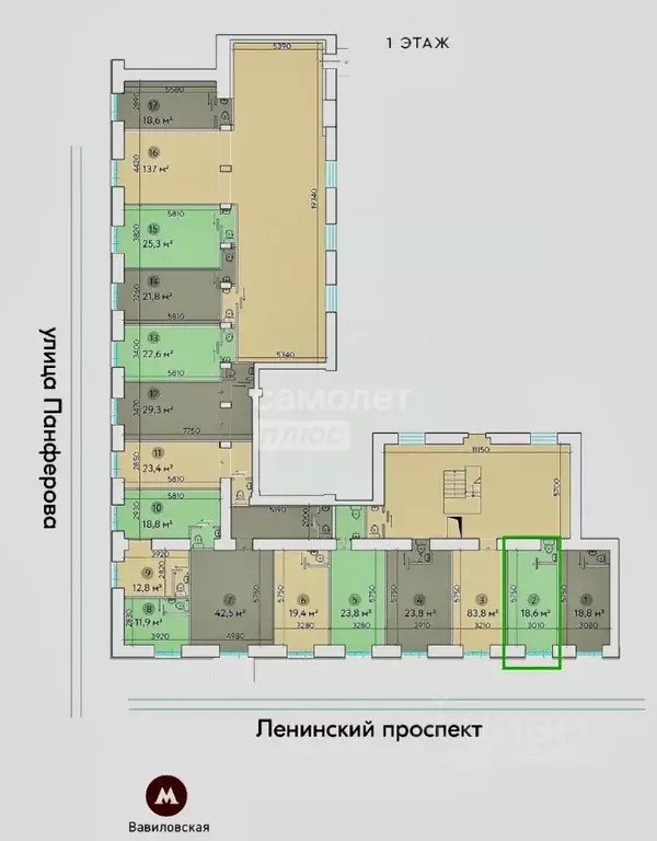 Торговая площадь в Москва Ленинский просп., 81/2 (19 м) - Фото 1