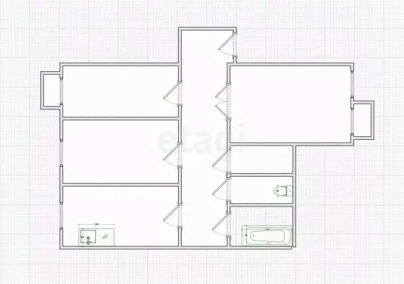 3-к кв. Тульская область, Тула ул. Шевченко, 4 (71.1 м) - Фото 1