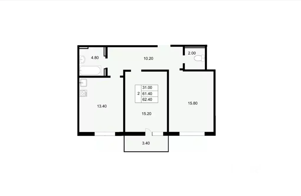 2-к кв. Краснодарский край, Краснодар ул. Героев-Разведчиков, 11 (62.4 ... - Фото 0