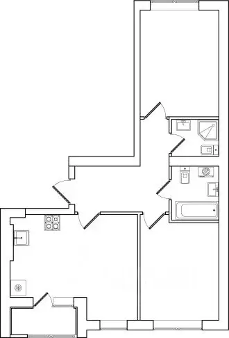 2-к кв. Калининградская область, Зеленоградский муниципальный округ, ... - Фото 1
