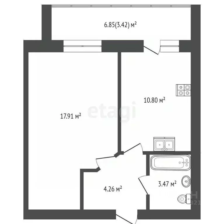 1-к кв. Марий Эл, Йошкар-Ола ул. Мира, 51 (39.4 м) - Фото 1