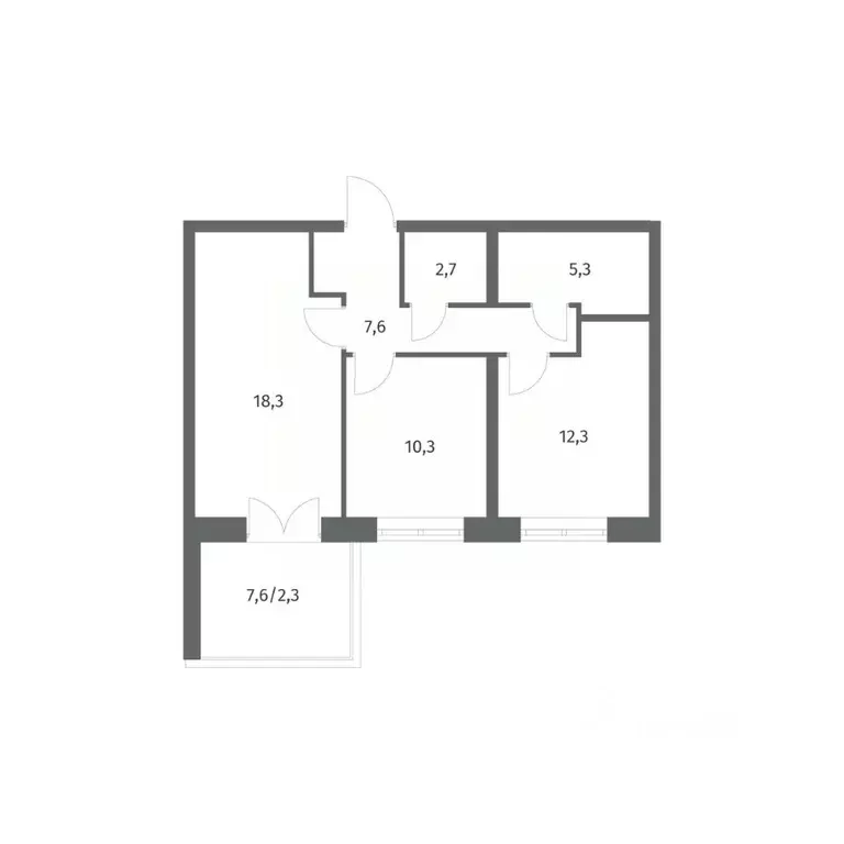 2-к кв. Ленинградская область, Ломоносовский район, Аннинское ... - Фото 1