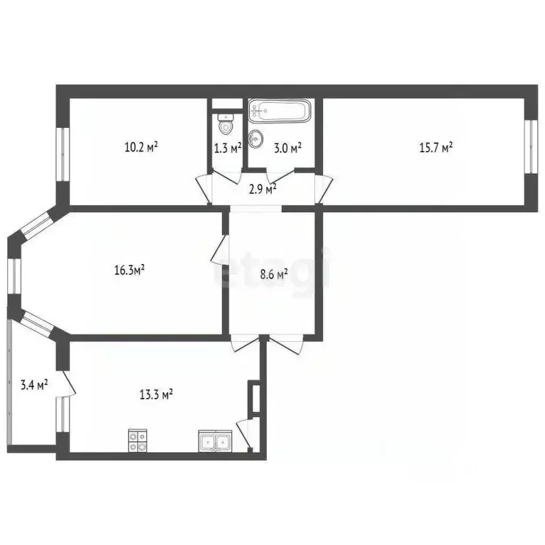 3-к кв. Орловская область, Орел ул. 1-я Курская, 65 (71.7 м) - Фото 0