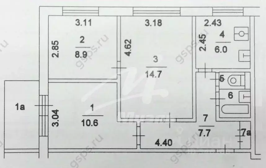 3-к кв. Москва Россошанская ул., 11К3 (50.2 м) - Фото 1