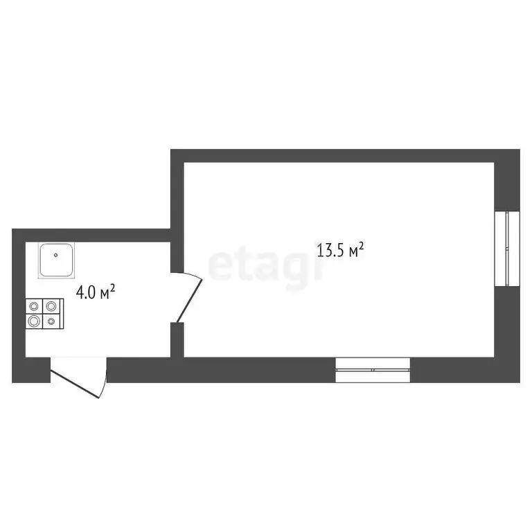 1-комнатная квартира: Феодосия, улица Десантников, 20 (17.5 м) - Фото 1