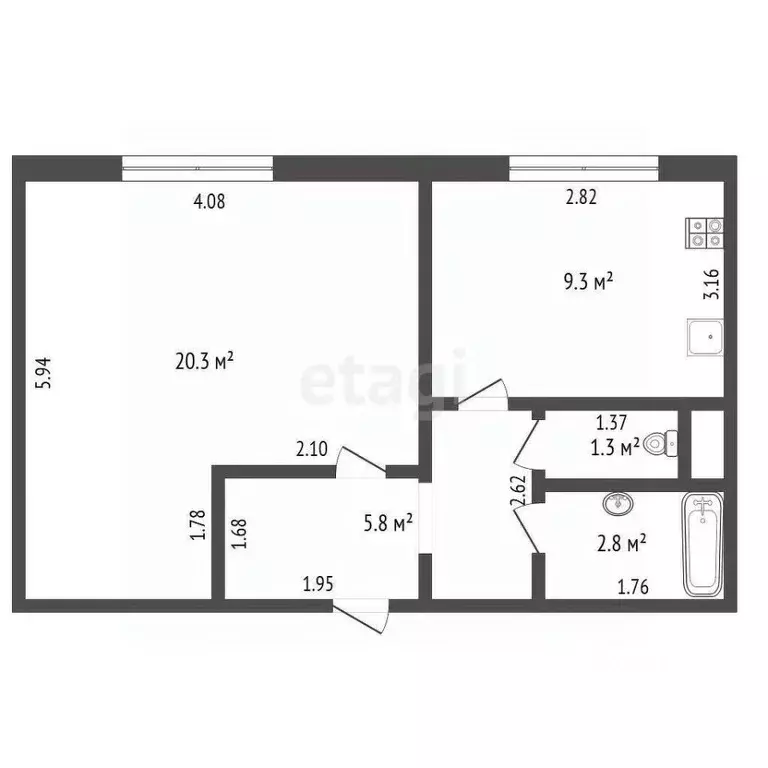 1-к кв. Ямало-Ненецкий АО, Новый Уренгой просп. Мира, 22к5 (38.3 м) - Фото 1