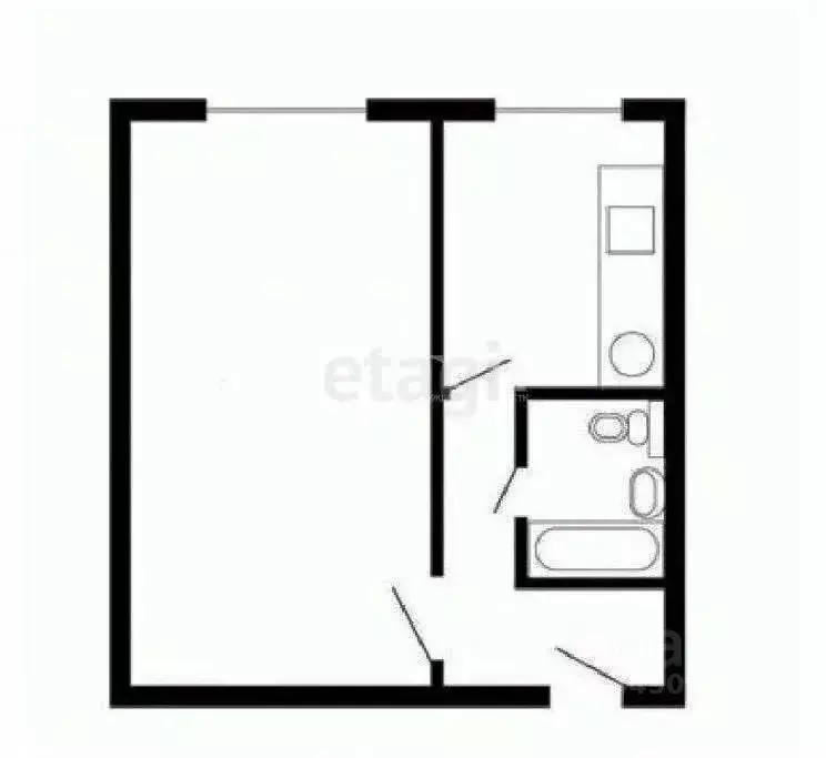 1-к кв. Смоленская область, Ярцево Солнечная ул., 3К4 (20.6 м) - Фото 1