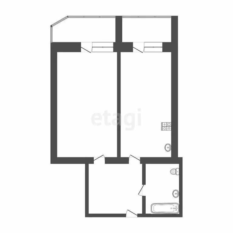 1-комнатная квартира: Томск, Пионерский переулок, 7 (61 м) - Фото 1
