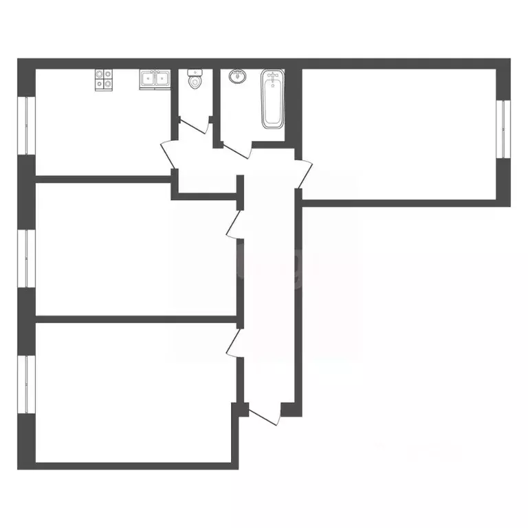 3-к кв. Тамбовская область, Тамбов Базарная ул., 117/50 (61.7 м) - Фото 2