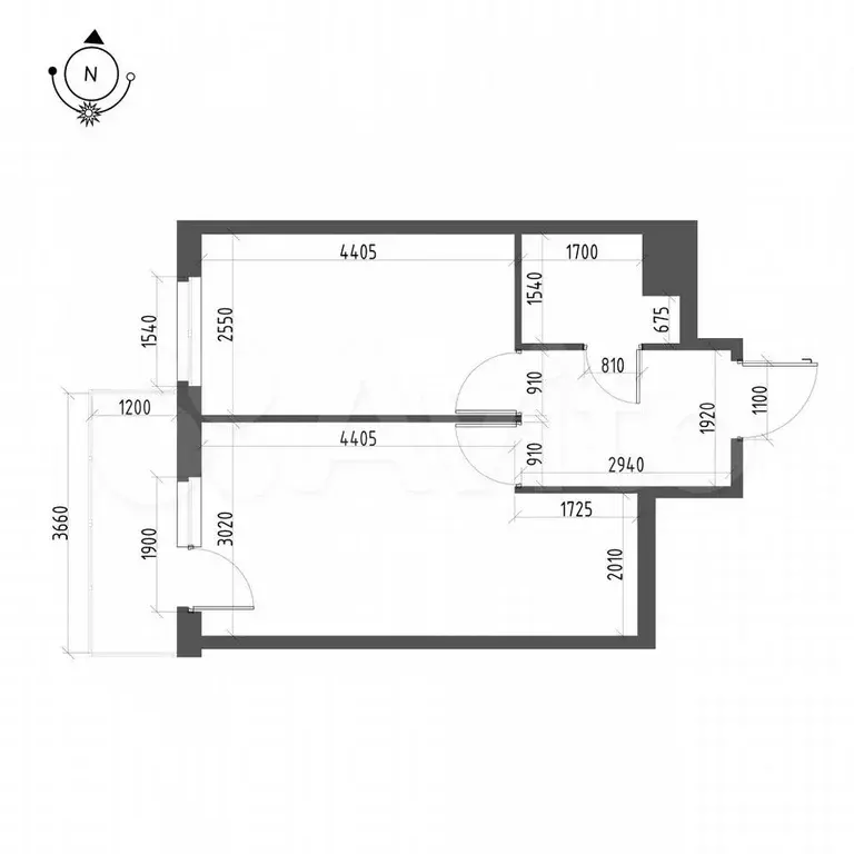 1-к. квартира, 37,8 м, 22/25 эт. - Фото 1